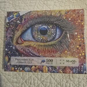 Blueforest 500-Piece Jigsaw Puzzle Abstract Rainbow Eye & Crystal Design NEW